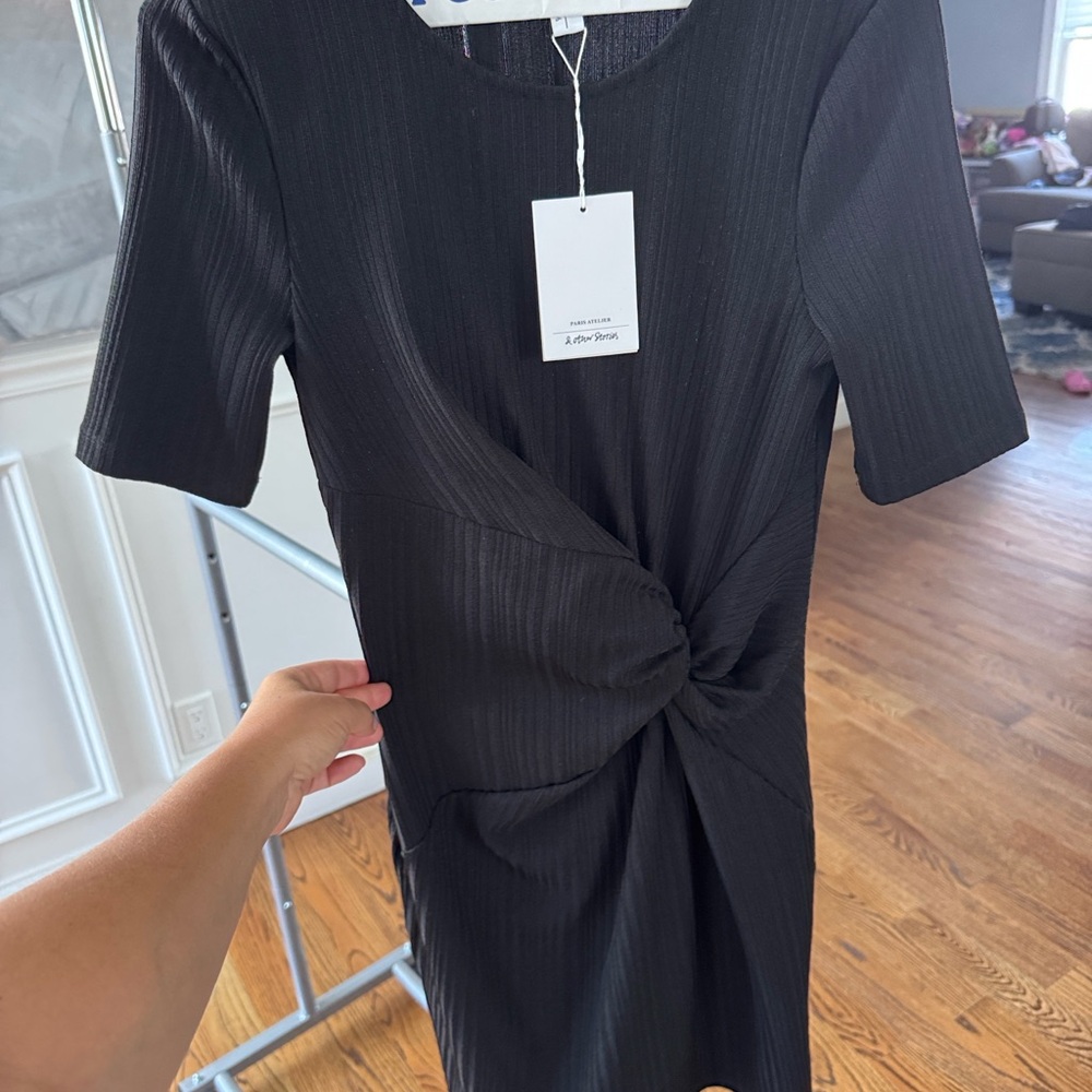 & Other Stories Black Mini Dress